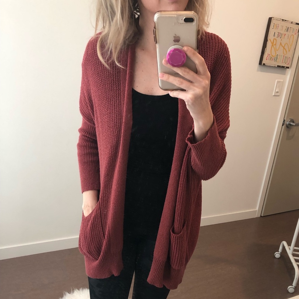 Rust Cozy Cardigan